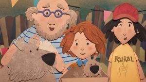 Filmbild aus "Die Schatzsuche im Blaumeisental"