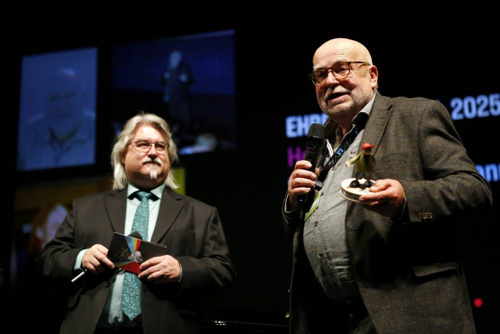 Festivalchef Michael Harbauer und Ehrenschlingel Klaus Dieter Felsmann